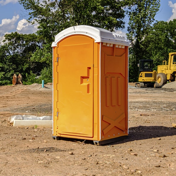 how often are the porta potties cleaned and serviced during a rental period in Burnside